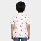 Boys White Cotton Round Neck Casual Boys T-Shirt, सफ़ेद, small