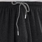 Men's Charcoal Black Regular Fit Side-Striped Track Pants, Dark Grey, small image number null