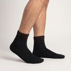 Men Ankle Length Regular Fit Pack of 3 Socks ( Black, Blue, Grey ), नेवी ब्लू, small