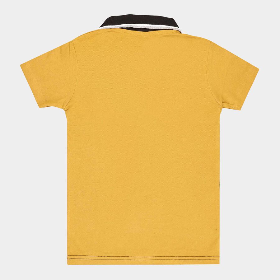 Boys Cut & Sew T-Shirt, काला, large image number null