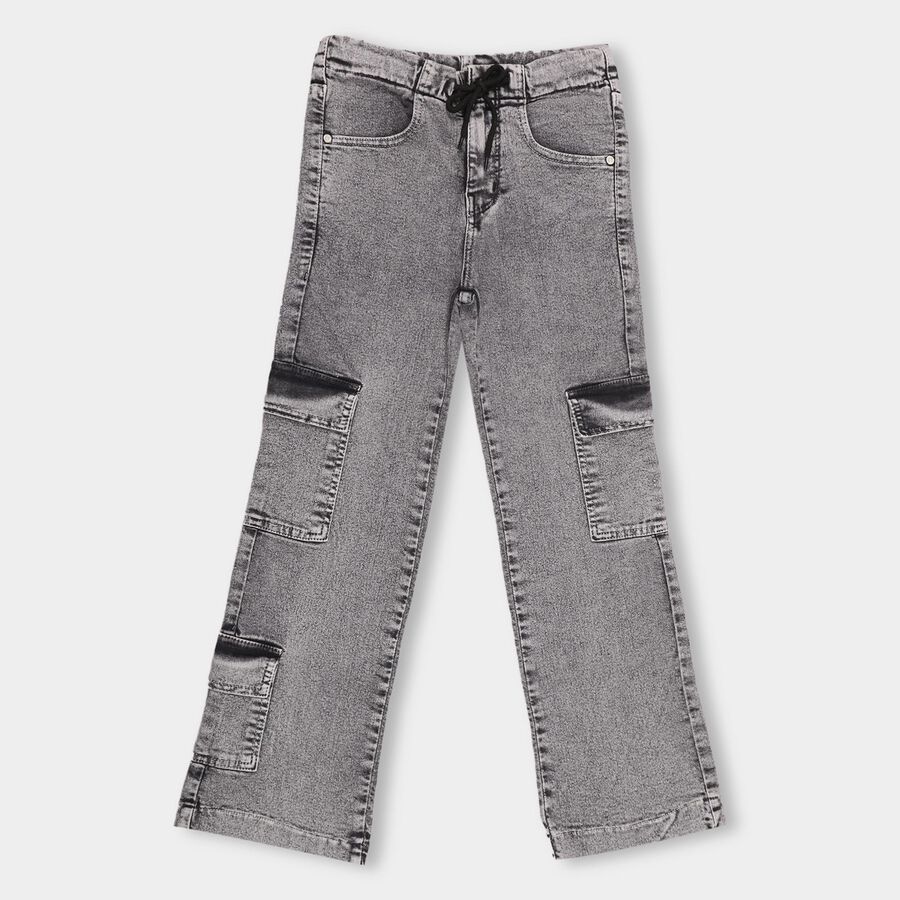 Girls' Jeans, Light Grey, large image number null
