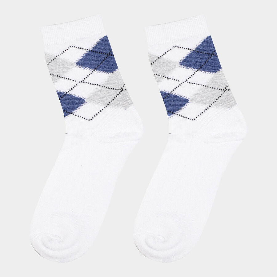 Motif Formal Socks, White, large image number null