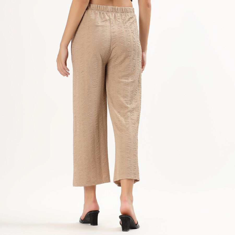 Women's Muted Beige Skinny Fit Textured Harem Pants, गहरा पीला, large image number null
