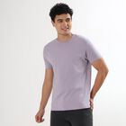 Men's 100% Cotton Round Neck Half Sleeves T-Shirt , Lilac, small image number null
