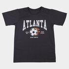 Boys' Half Sleeves T-Shirt, गहरा ग्रे, small