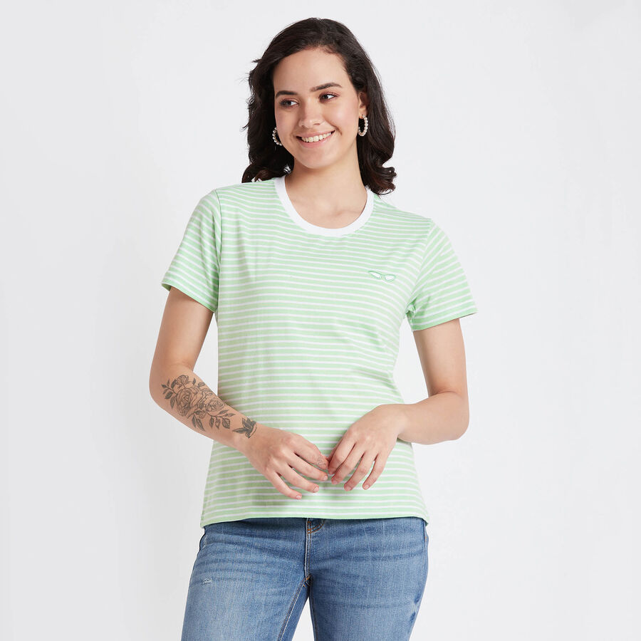 All Over Print Round Neck T-Shirt, हल्का हरा, large image number null