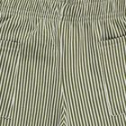 Girls' Olive Green Wide-Leg Striped Trousers, Light Green, small