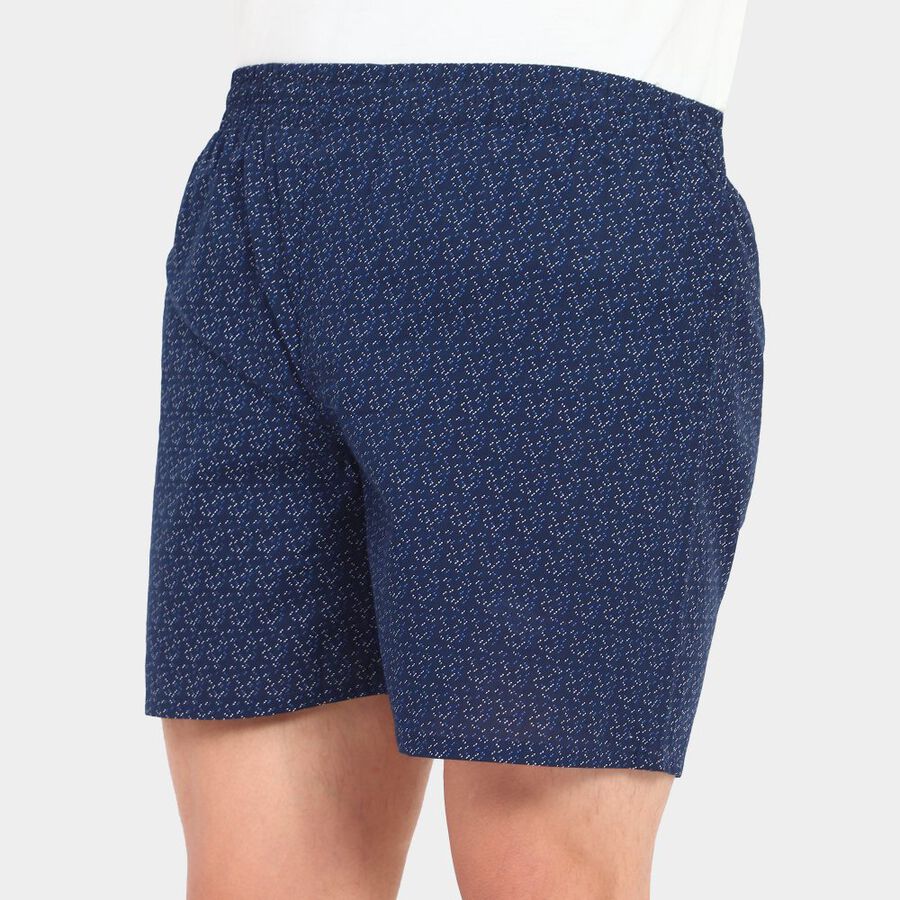 Men's 100% Cotton Boxers, Navy Blue, large image number null