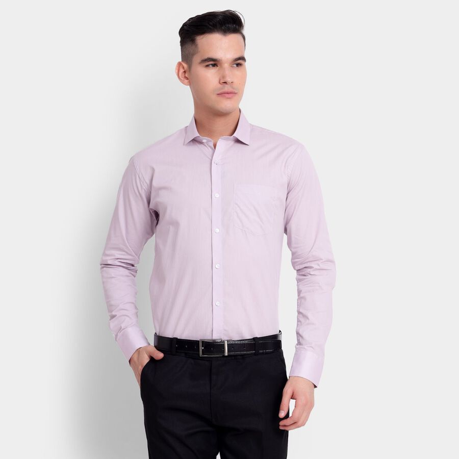 Men's 100% Cotton Formal Shirt, Lilac, large image number null