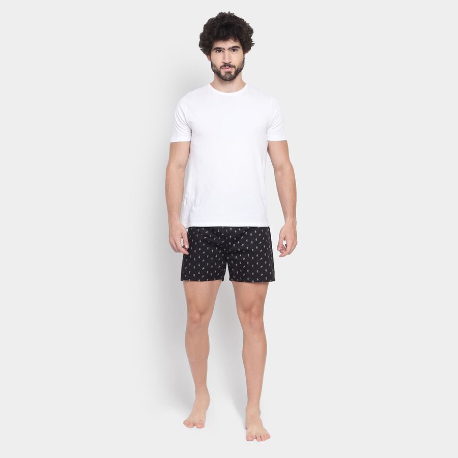 Men's Cotton Boxers, Black, large