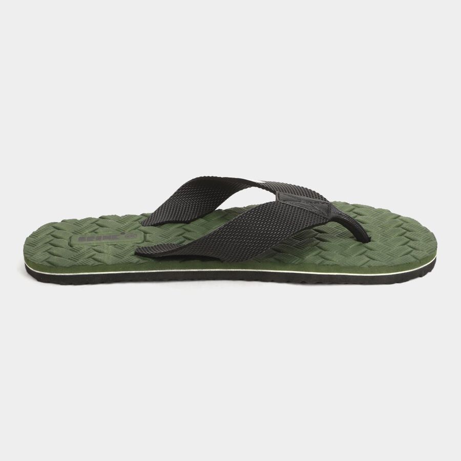 Mens Slippers, Green, large image number null