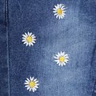 Infants Heavy Wash with Embroidery Rib Waist Regular Jeans, Mid Blue, small image number null