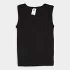 Boys' 100% Cotton Vest, Black, small image number null