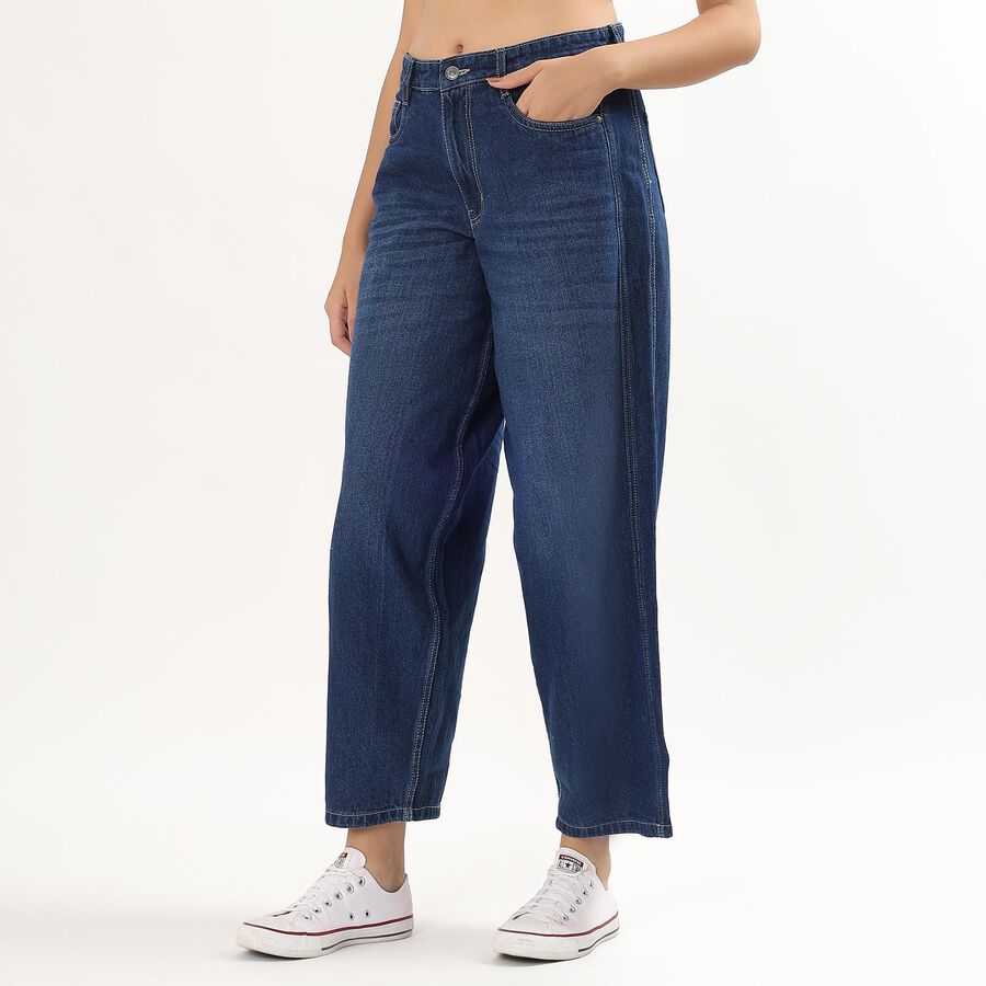 Ladies' Jeans, मध्यम नीला, large image number null