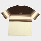 Men's Cream Round Neck Regular T-Shirt, ऑफ व्हाइट, small