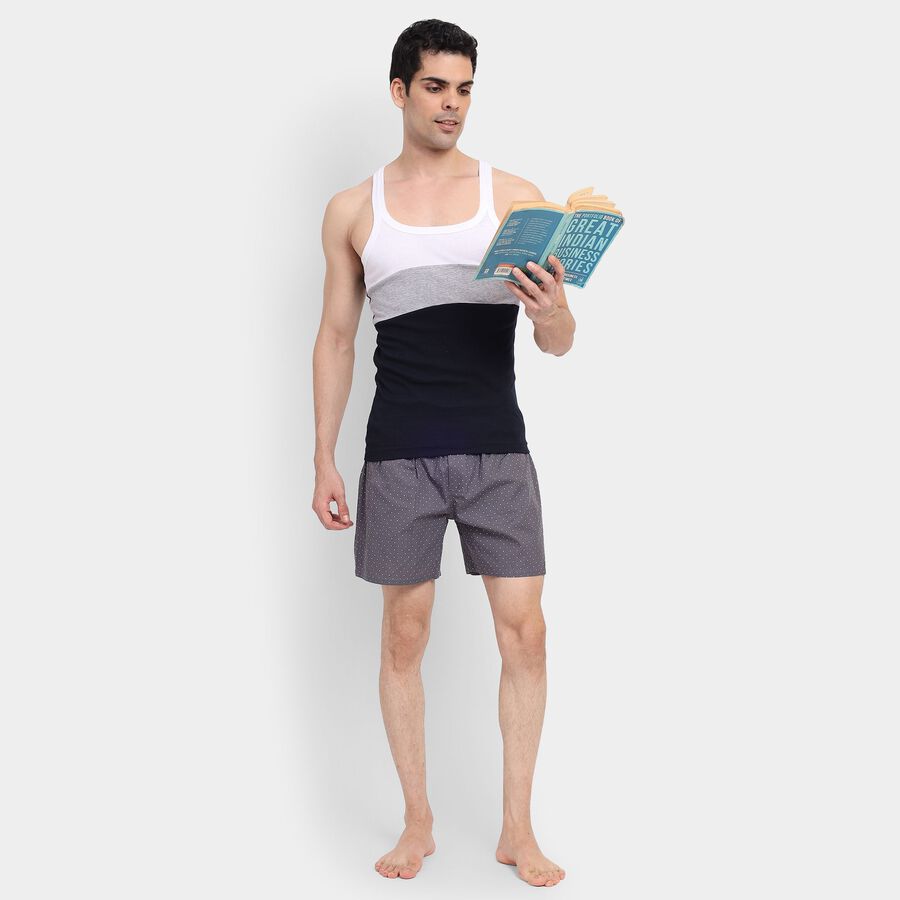 Men's 100% Cotton Boxers , Light Grey, large image number null