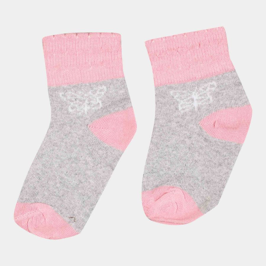 Girls Jacquard Socks, Coral, large image number null