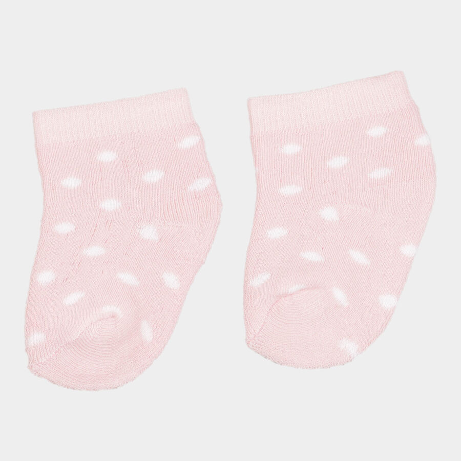 Infants Cotton Solid Socks, Pink, large image number null