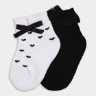 Infants' Socks (Pack of 2), Black, small image number null
