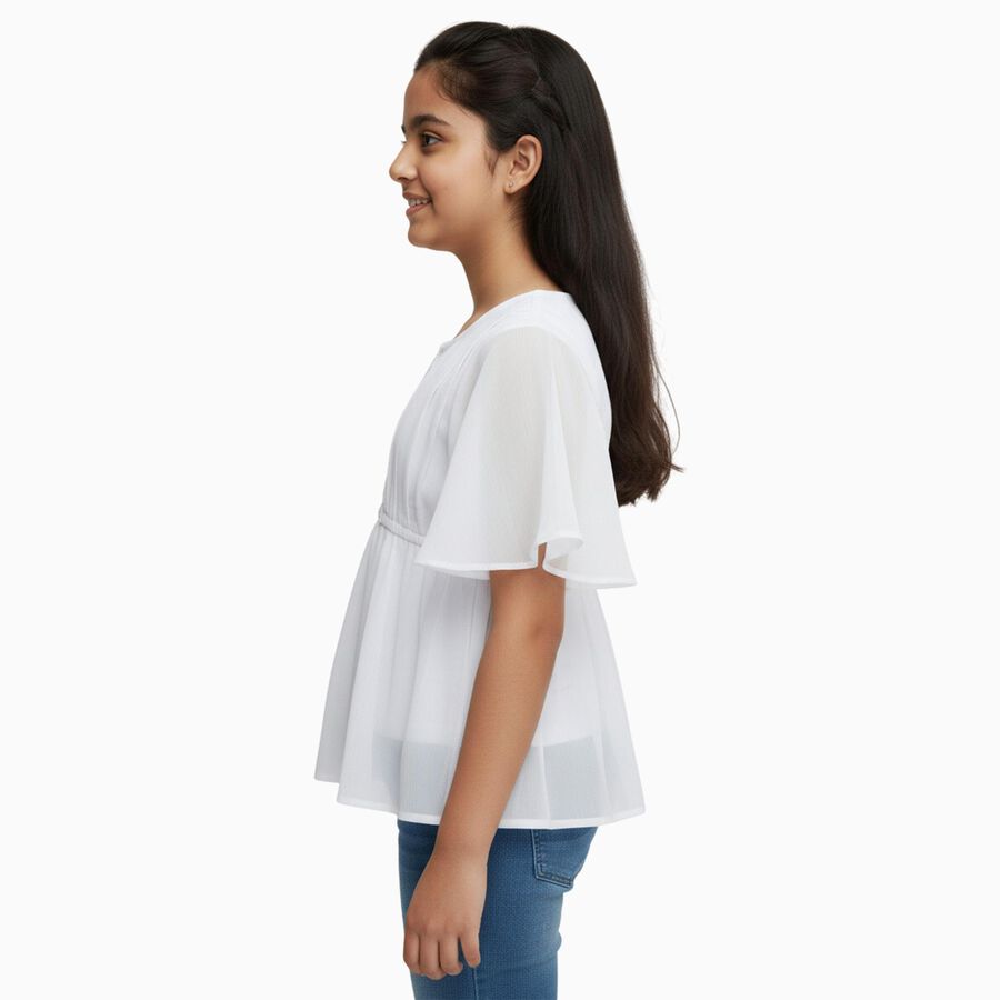 Girls' T-Shirt, White, large image number null