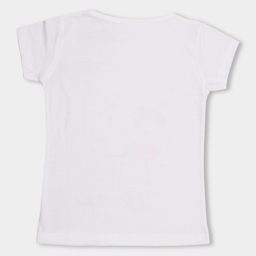 Girls' 100% Cotton T-Shirt , सफ़ेद, large image number null
