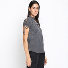 Checks 3/4th Sleeves Shirt, Black, small image number null