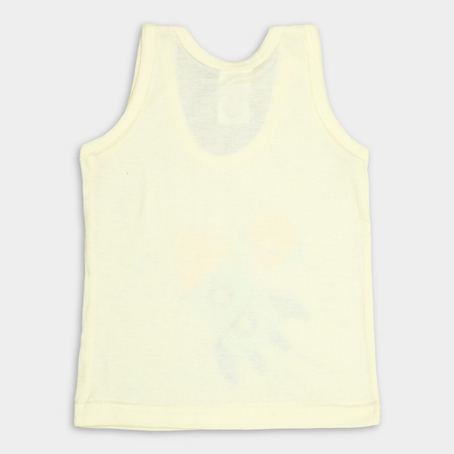 Infants' Cotton Vest, Yellow, large