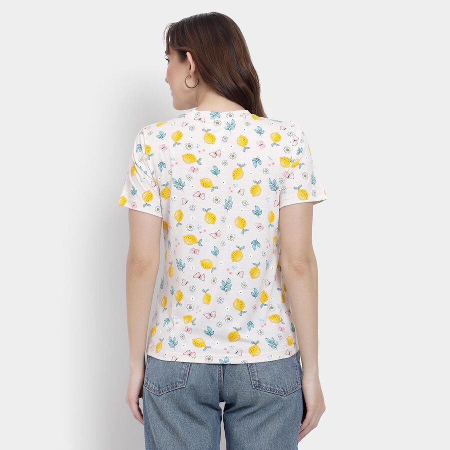 Ladies' Round Neck T-Shirt, White, large image number null