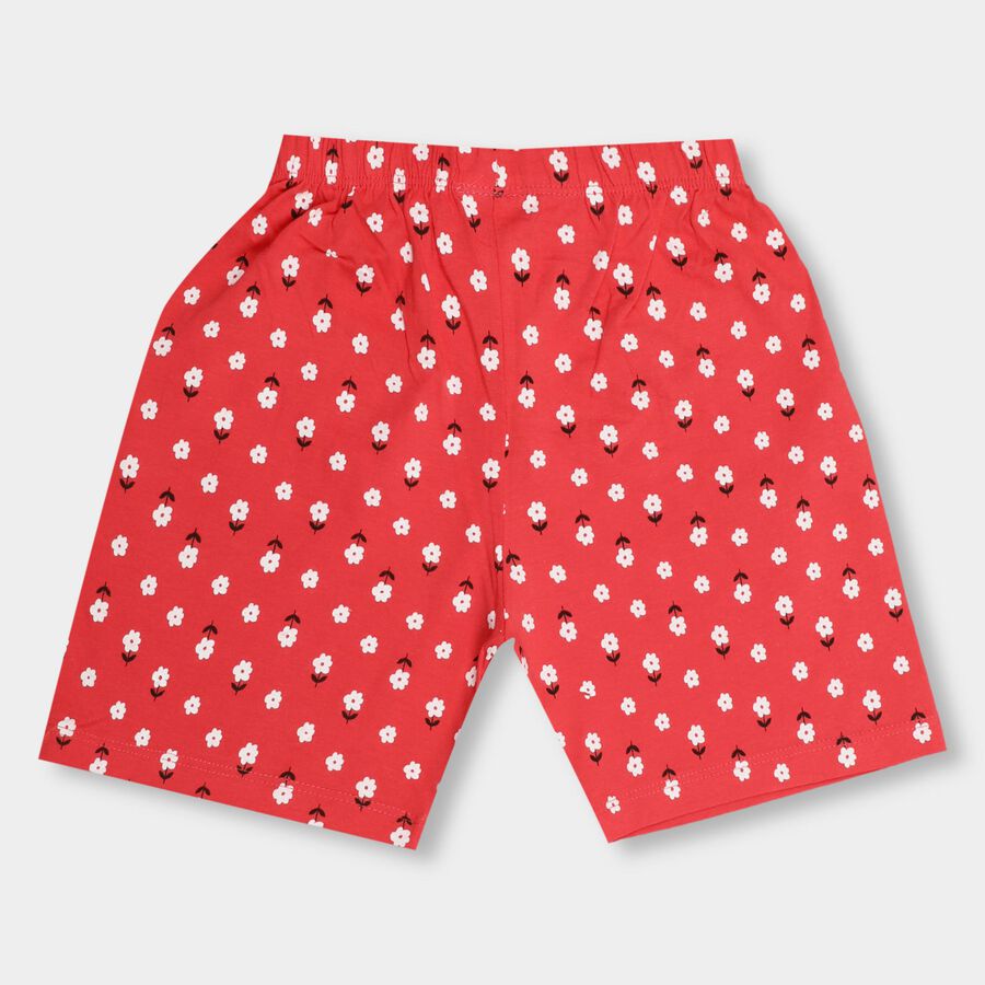 Girls' 100% Cotton Shorts , मूँगा (कोरल), large image number null