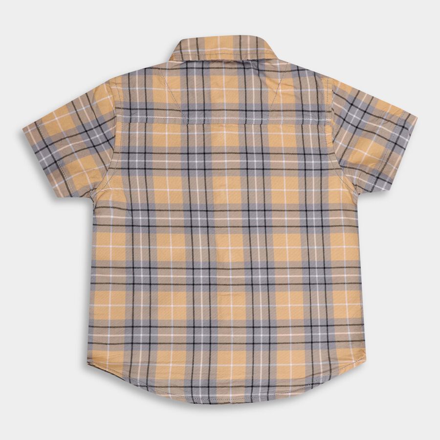 Boys' 100% Cotton Casual Shirt, Yellow, large image number null