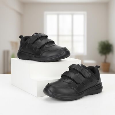 Boys' Black Velcro Sneakers Shoes