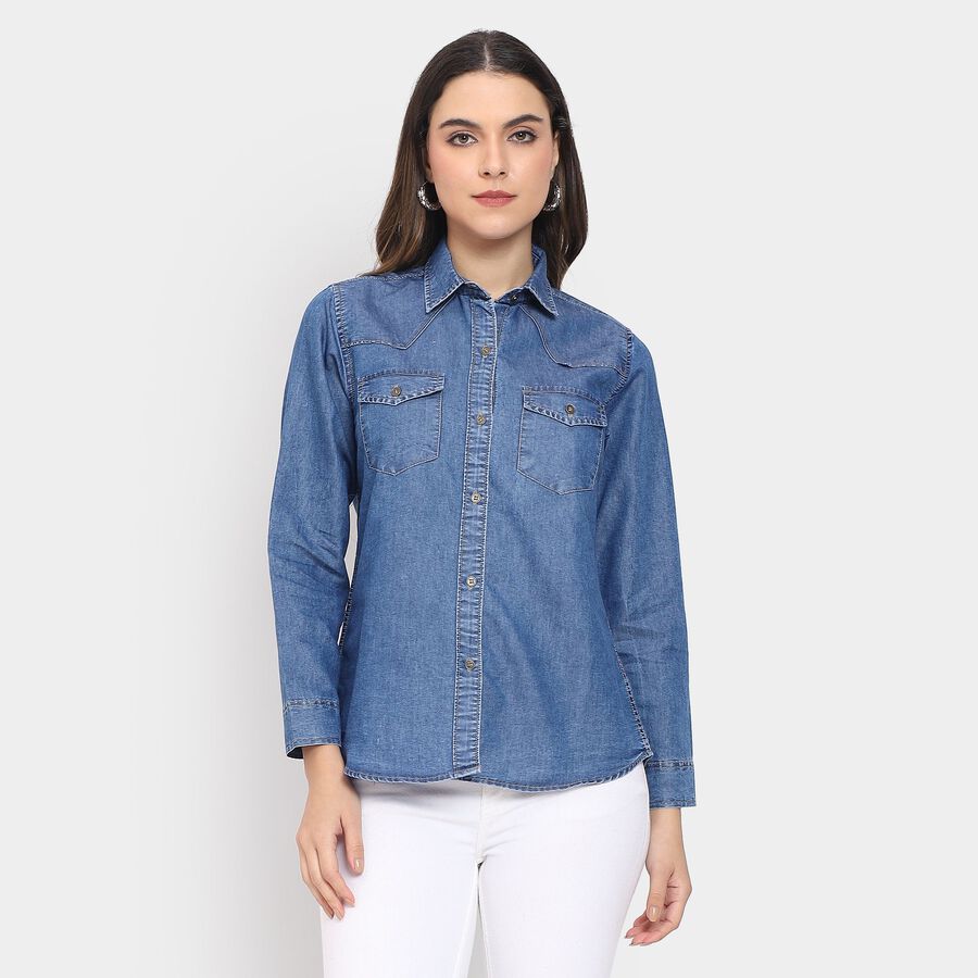 Ladies' Shirt , Mid Blue, large image number null