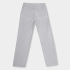 Girls' 100% Cotton Trousers , Light Grey, small