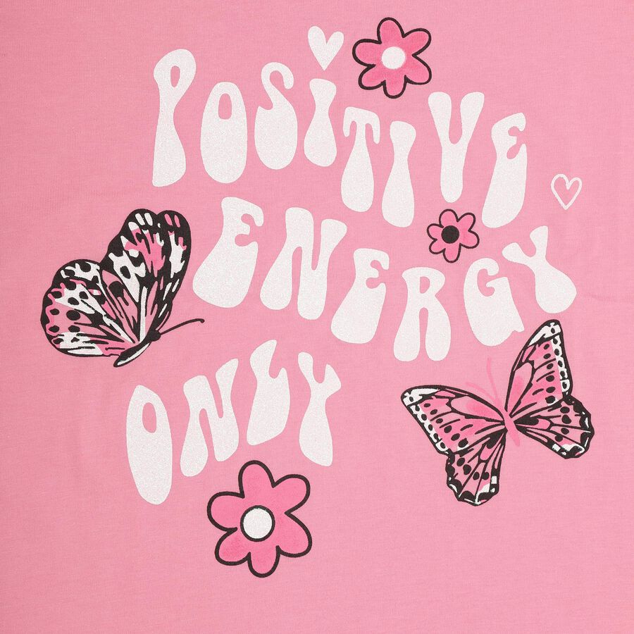 Girls' T-Shirt , Pink, large