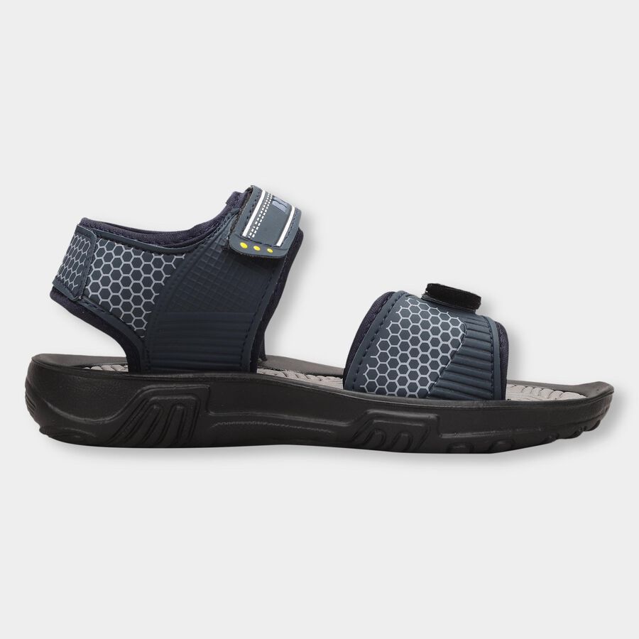 Men's Sandal With Velcro, Navy Blue, large image number null