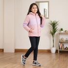 Girls' Pink Hooded Puffer Jacket, Light Pink, small