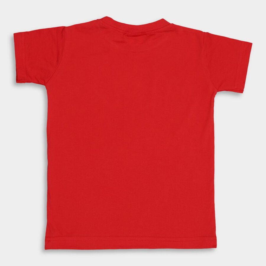 Boys' Half Sleeves T-Shirt, Red, large image number null