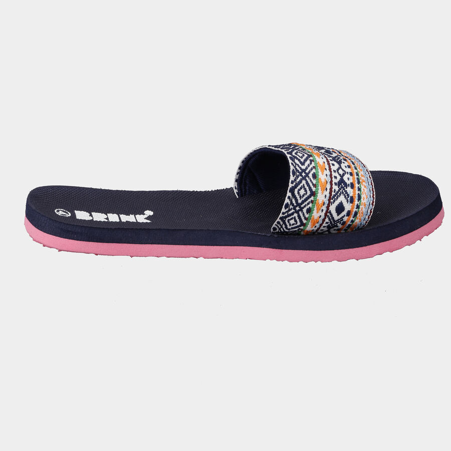 Women Casual Sliders, Navy Blue, large image number null