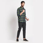 Cotton Checks Casual Shirt, Dark Green, small image number null