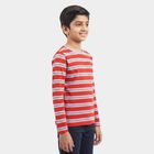 Boys Maroon Crew Neck Regular T-Shirt, Maroon, small