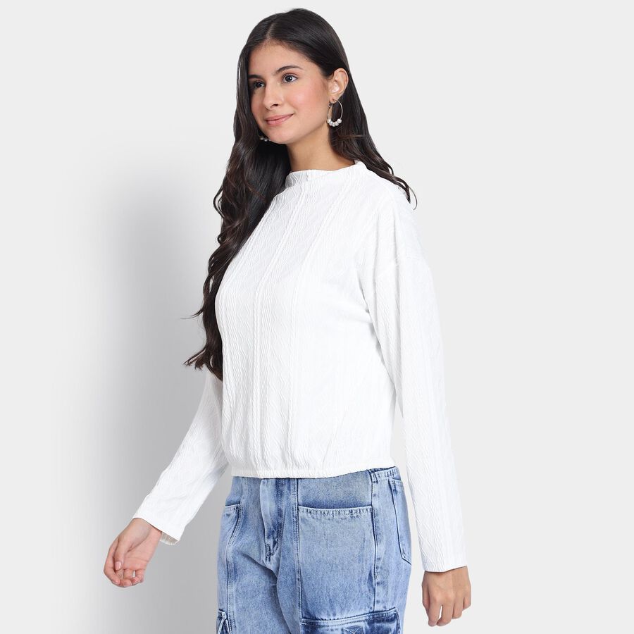 Ladies'  Crop  Top, White, large image number null