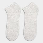 Men's Black, White and Grey Cotton Blend Ankle Socks, Black, small image number null