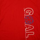 Boys Red Round Neck Regular Boys T-Shirt, लाल, small