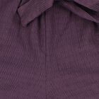 Girls' Purple Tie-Waist Textured Shorts, बैंगनी, small