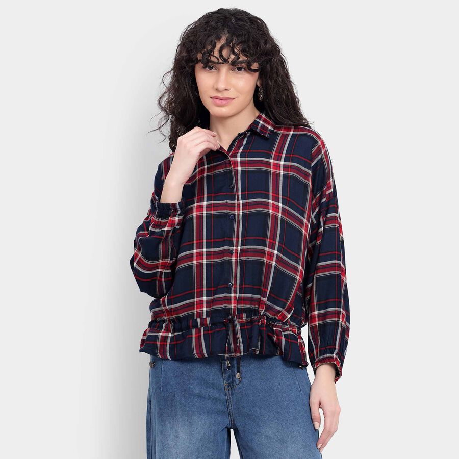Checks Shirt, लाल, large image number null