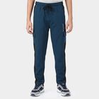Boys' Navy Blue Straight Fit Cargo Pocket Cotton Blend Pyjama, Mid Blue, small