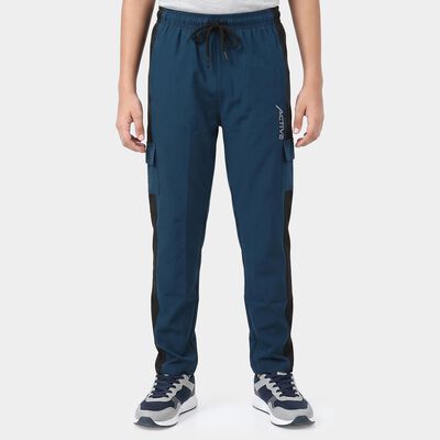 Boys' Navy Blue Straight Fit Cargo Pocket Cotton Blend Pyjama
