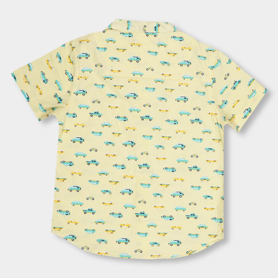 Boys' 100% Cotton Casual Shirt , Yellow, large image number null