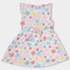 Girls' 100% Cotton Frock, ऑफ व्हाइट, small image number null