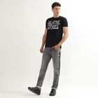 Men's Dark Blue Slim Fit Five Pocket Jeans, हल्का ग्रे, small image number null
